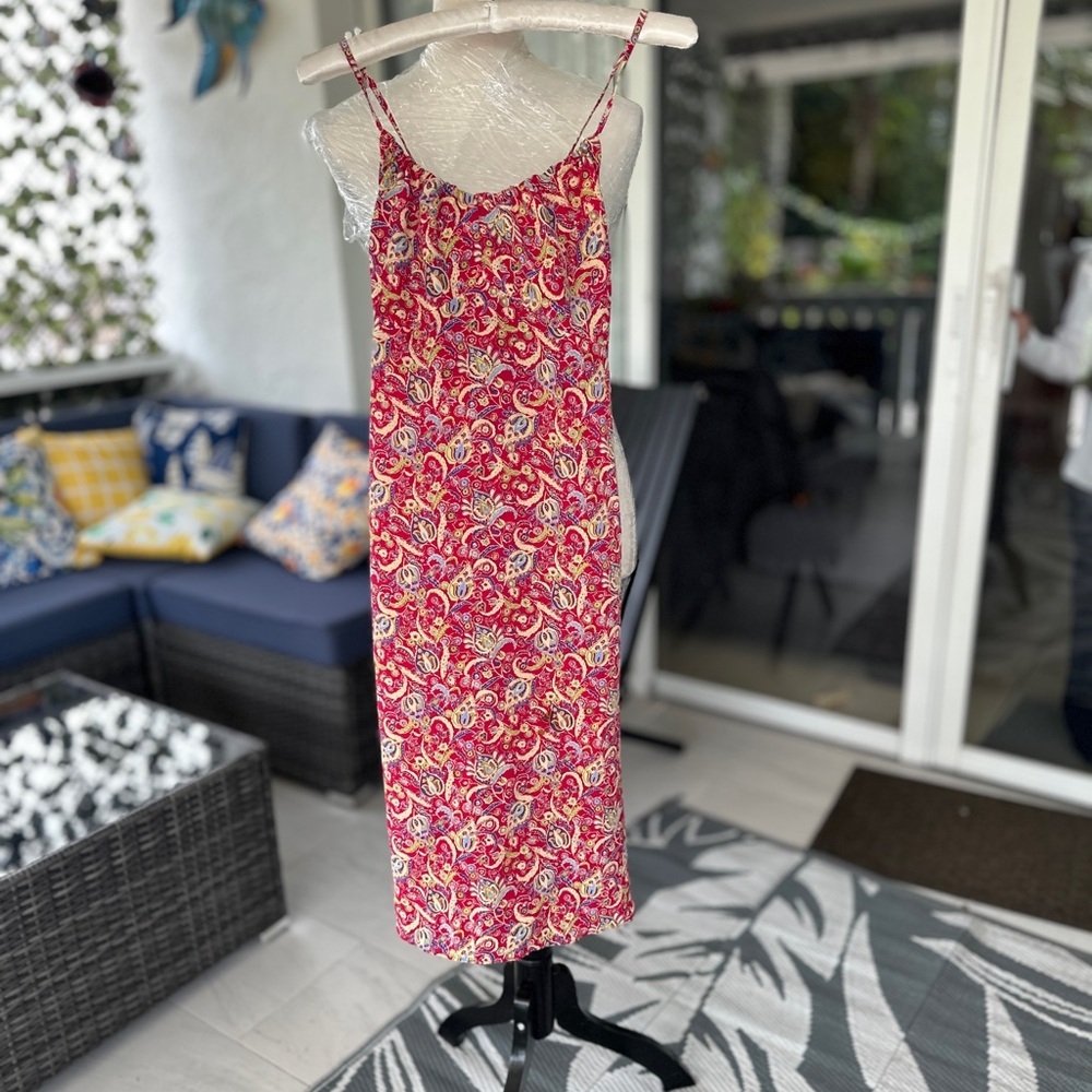 Floral Red Dress